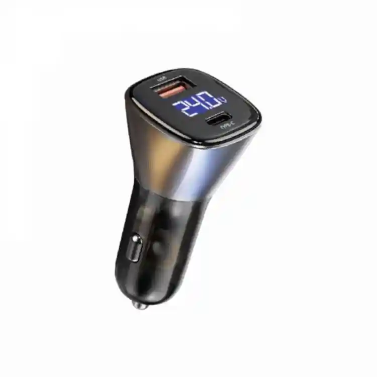 WiWU PC500 72W 2 Ports Black Car Charger USB-C & USB-A